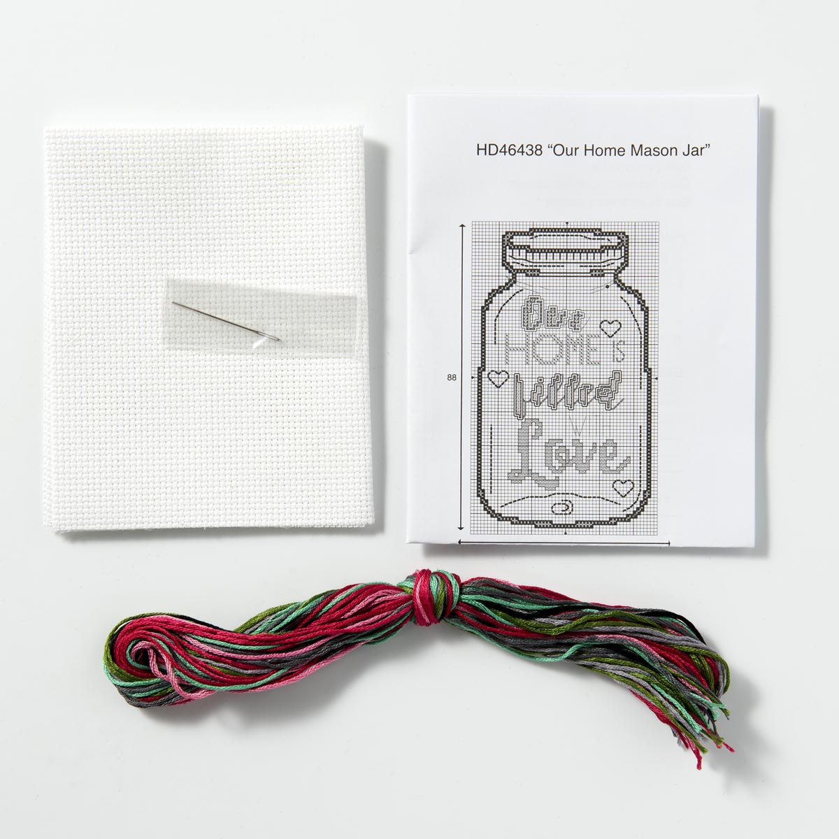 Bucilla ® My 1st Stitch™ - Counted Cross Stitch Kits - Our Home Mason Jar - WM46438E