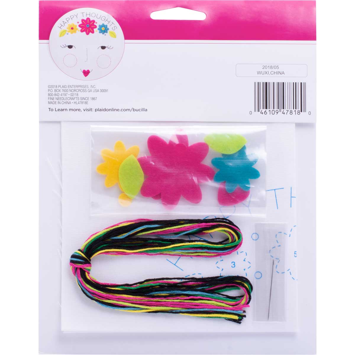 Bucilla ® My 1st Stitch™ - Stamped Cross Stitch Kits - Happy Thoughts - 47818E