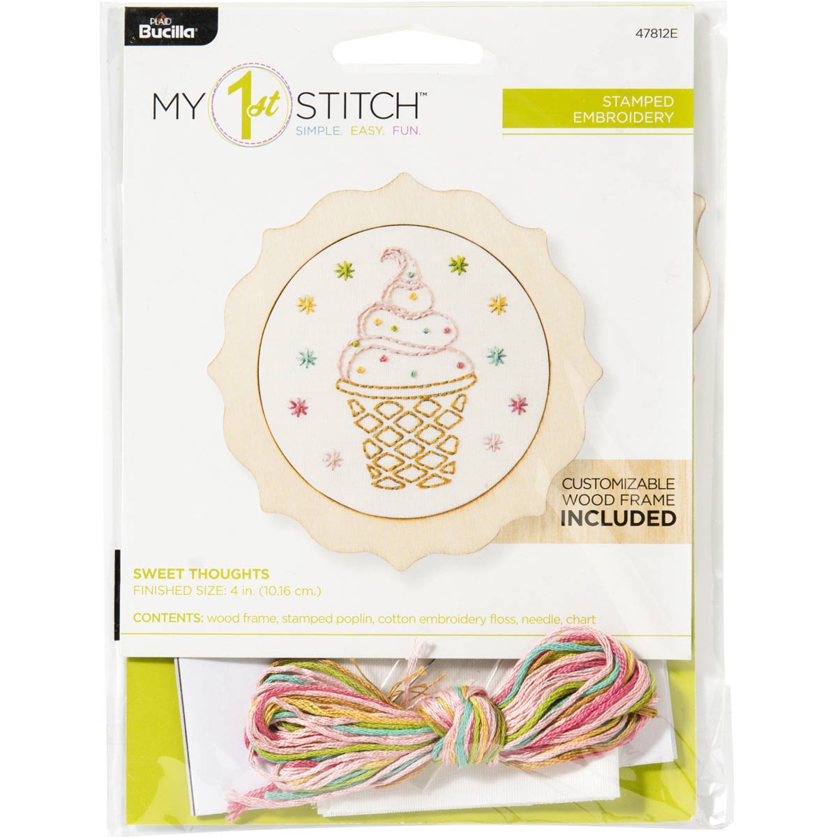 Bucilla ® My 1st Stitch™ - Stamped Cross Stitch Kits - Sweet Thoughts - 47812E