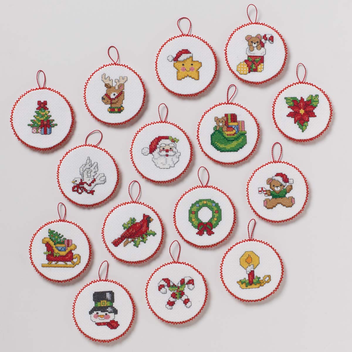 Bucilla ® Seasonal - Counted Cross Stitch - Ornament Kits - Classic Christmas Collection - 89454E