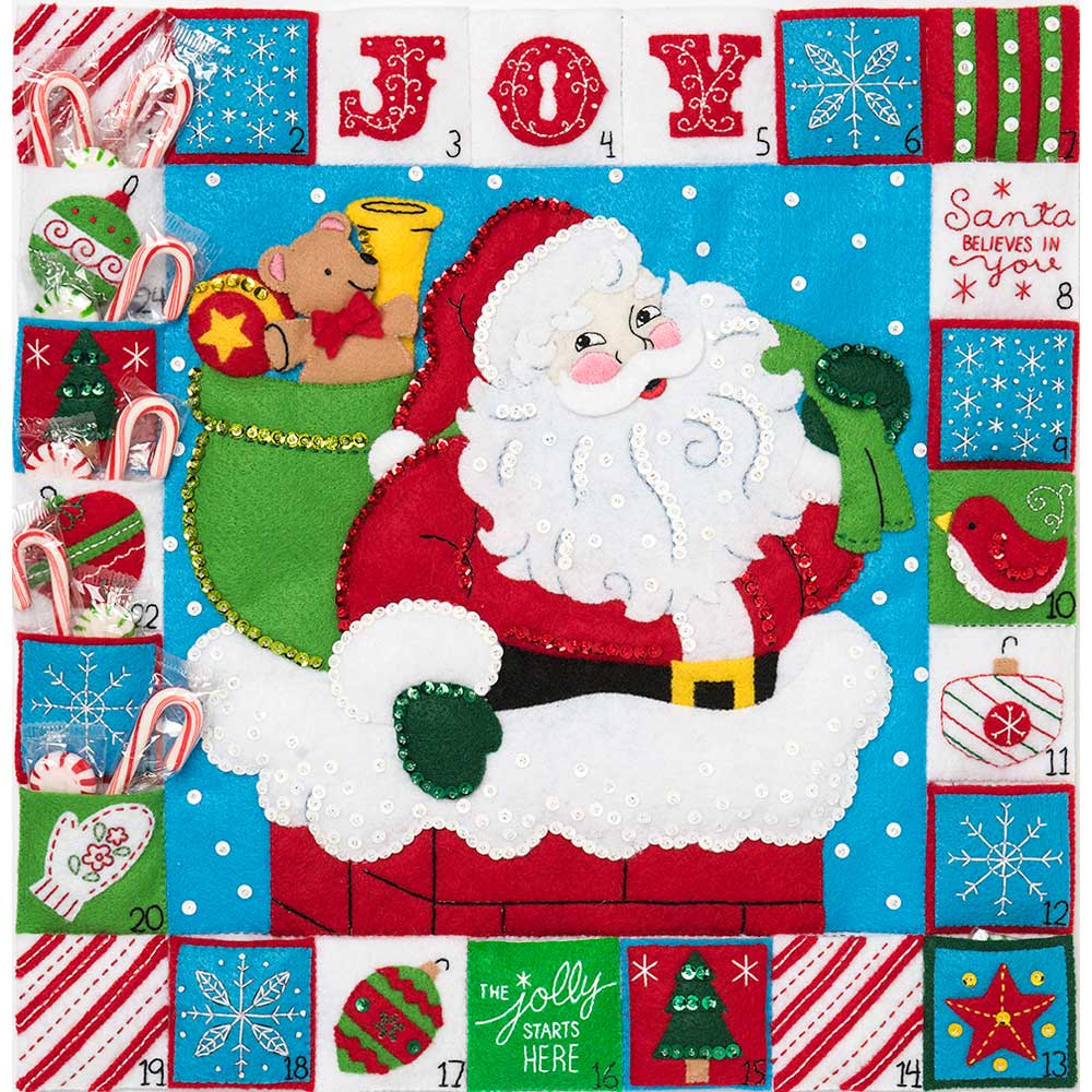 Bucilla Seasonal Felt - Advent Calendar Kit - Hallmark - Merry Moments - 86883