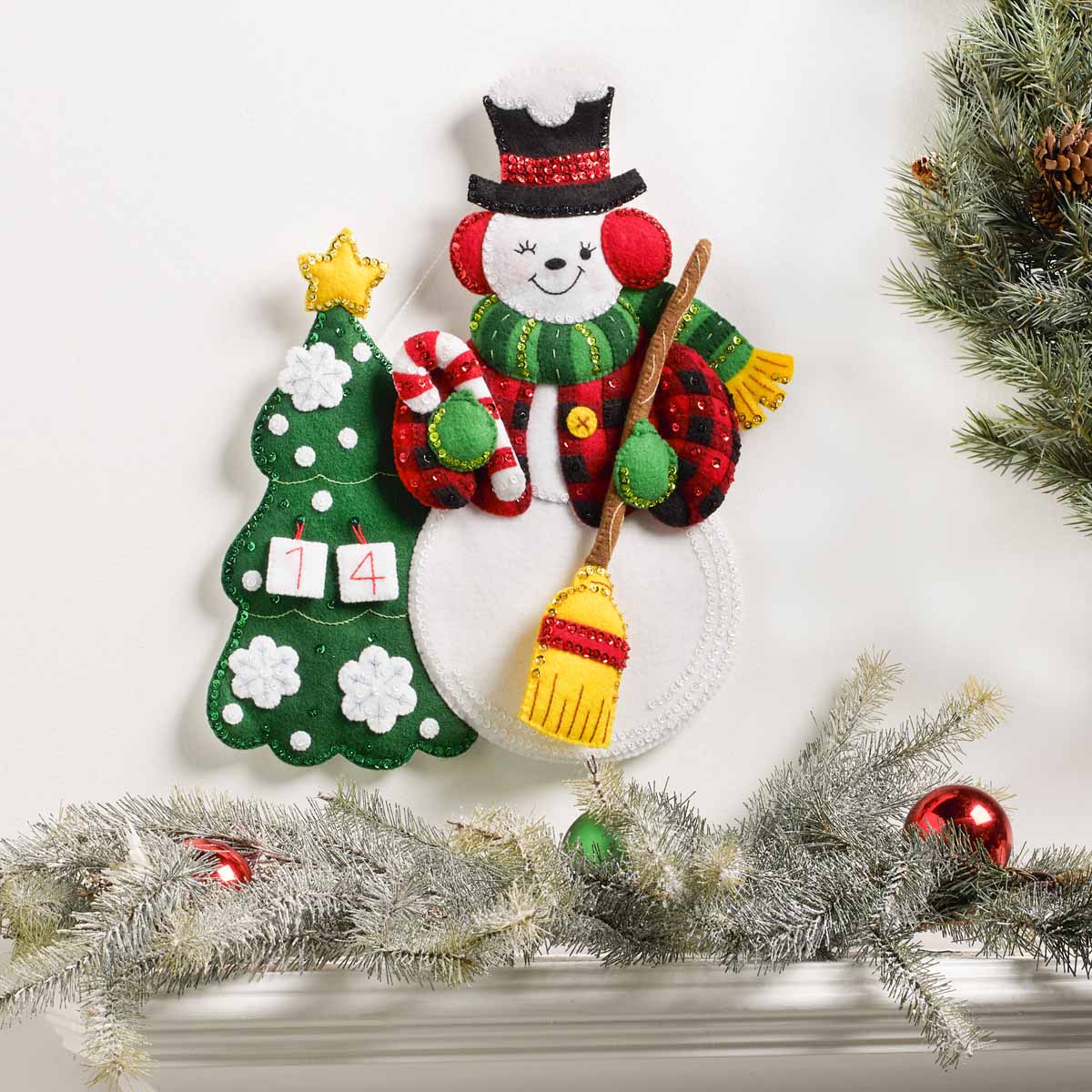 Bucilla ® Seasonal - Felt - Home Decor - Advent Calendar Kits - Snowman Countdown - 89266E