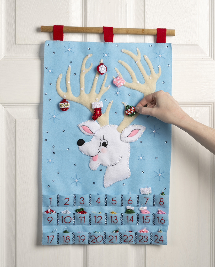 Bucilla ® Seasonal - Felt - Home Decor - Advent Calendar Kits - Reindeer Countdown - 89569E