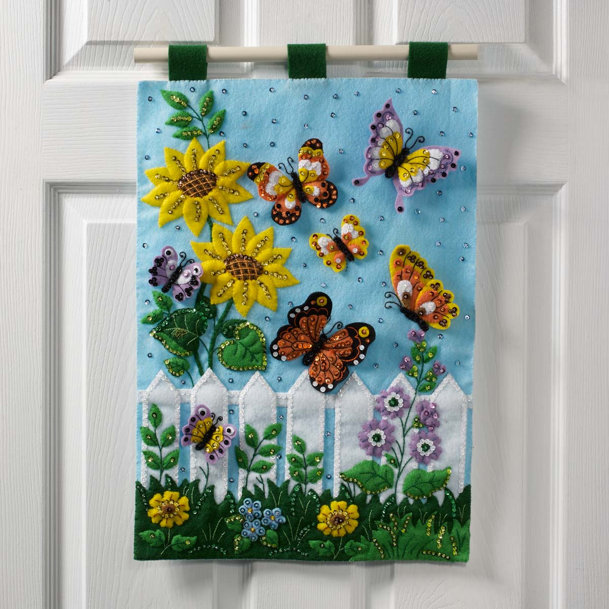 Bucilla ® Seasonal - Felt - Home Decor - Butterfly Garden Wall Hanging - 89470E