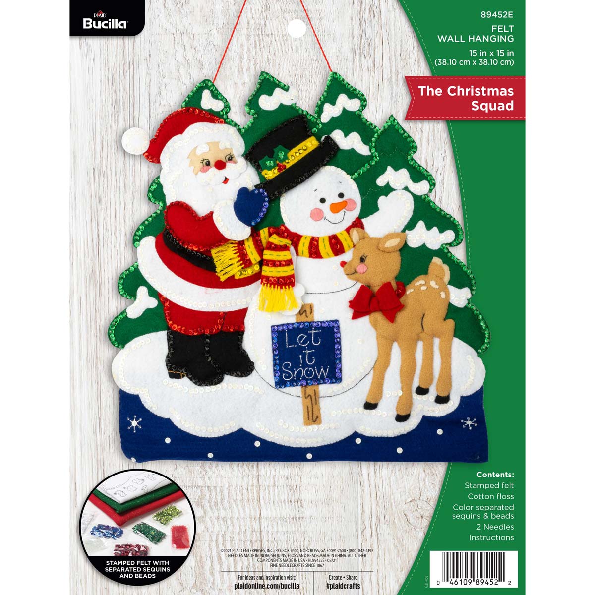 Bucilla ® Seasonal - Felt - Home Decor - Christmas Squad Wall Hanging - 89452E