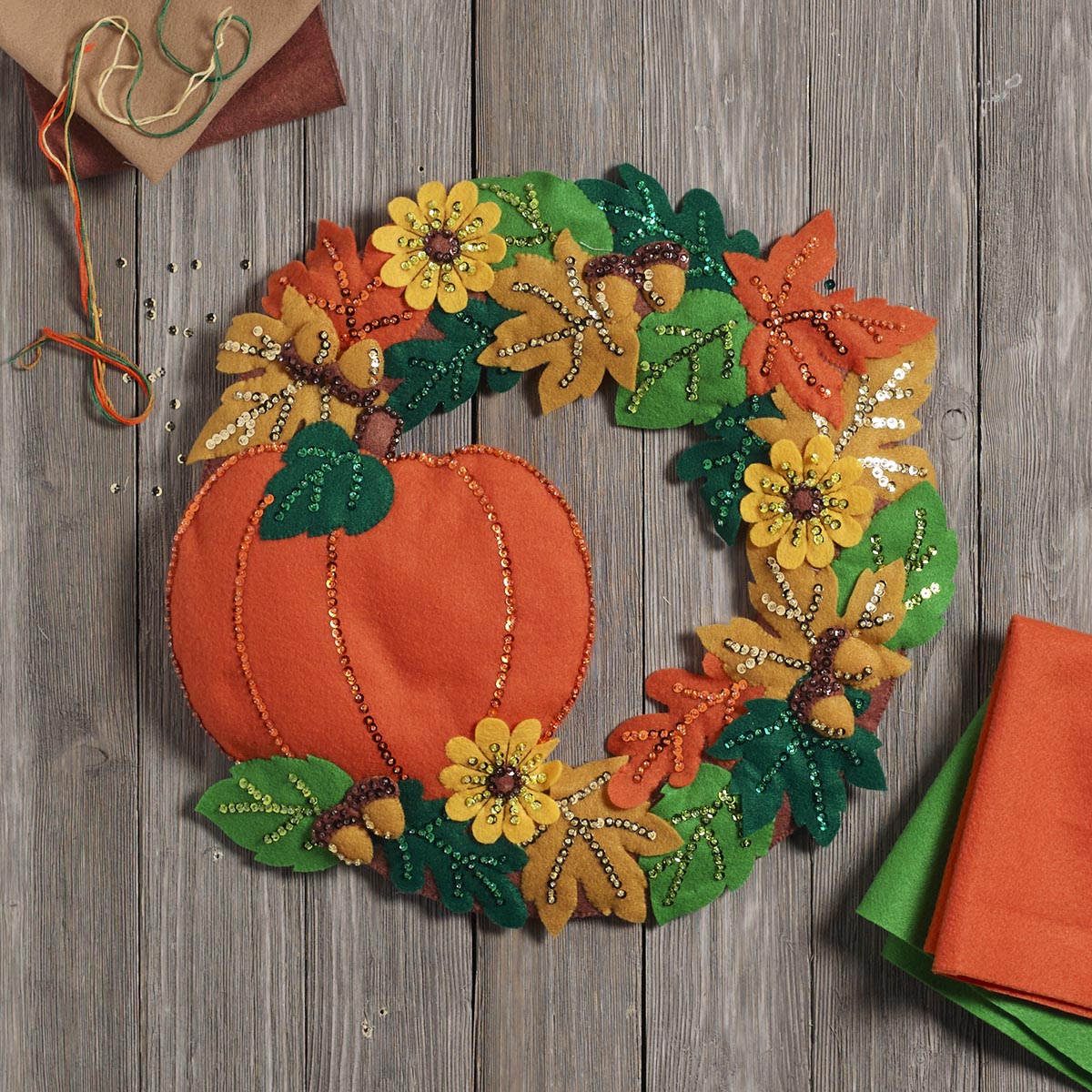 Bucilla ® Seasonal - Felt - Home Decor - Fall Wreath - 86831