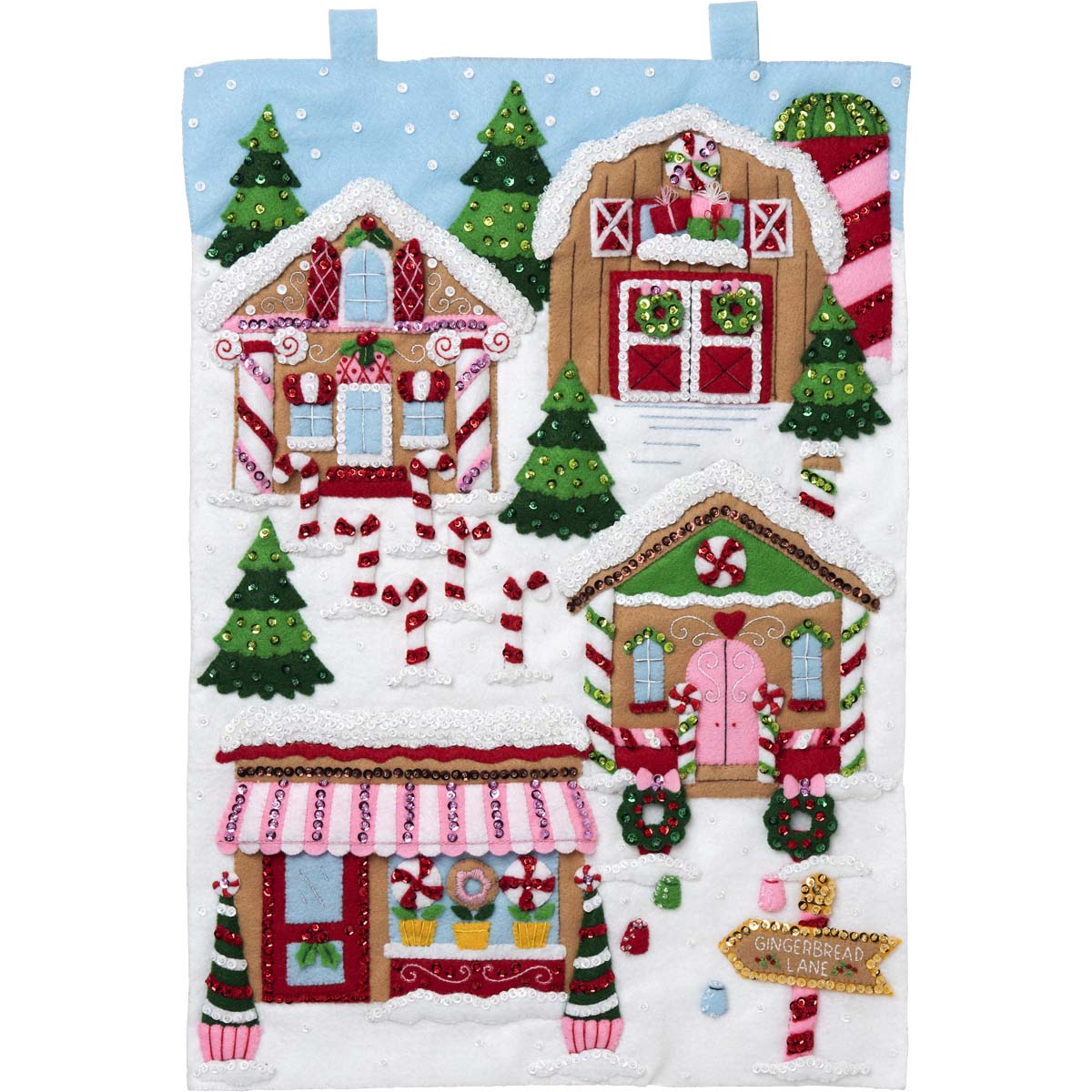 Bucilla ® Seasonal - Felt - Home Decor - Gingerbread Lane Wall Hanging - 89270E
