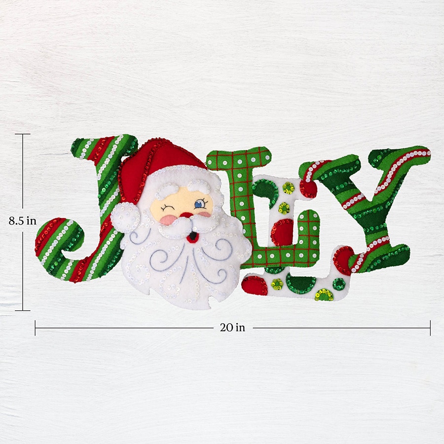 Bucilla ® Seasonal - Felt - Home Decor - Jolly Santa Wall Hanging - 89645E