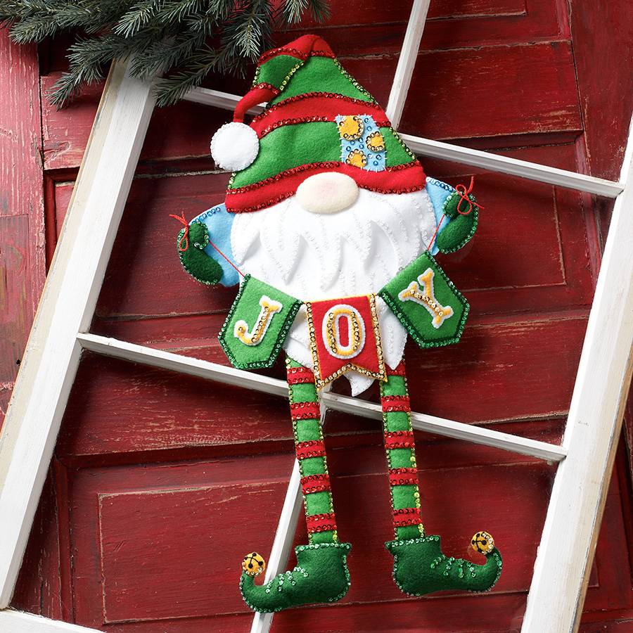 Bucilla ® Seasonal - Felt - Home Decor - Joyful Gnome Wall Hanging - 89495E
