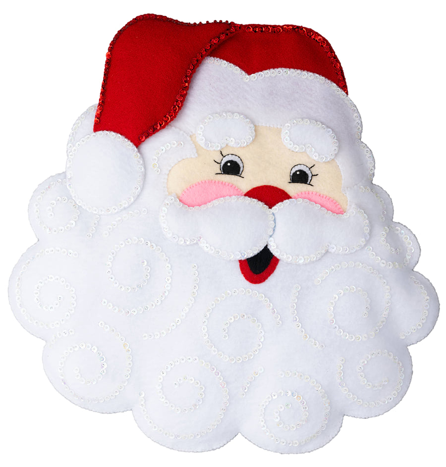 Bucilla ® Seasonal - Felt - Home Decor - Pillow - Jolly Santa - 89573E
