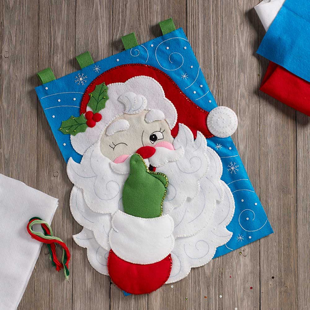 Bucilla ® Seasonal - Felt - Home Decor - Santa’s Secret Wall Hanging - 86911