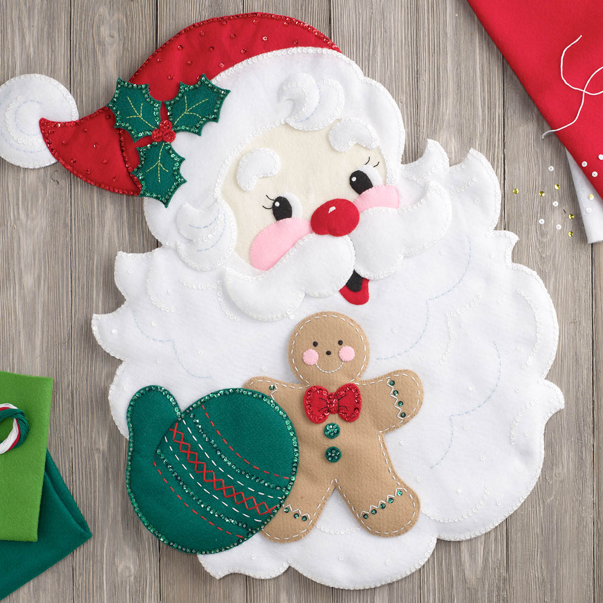 Bucilla ® Seasonal - Felt - Home Decor - Santa’s Treats Wall Hanging - 86739