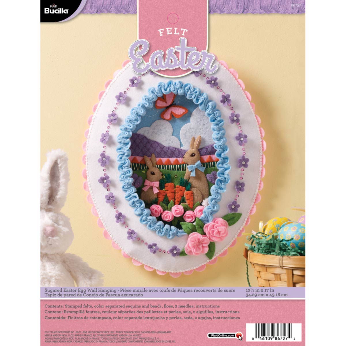 Bucilla ® Seasonal - Felt - Home Decor - Sugared Easter Egg Wall Hanging - 86727