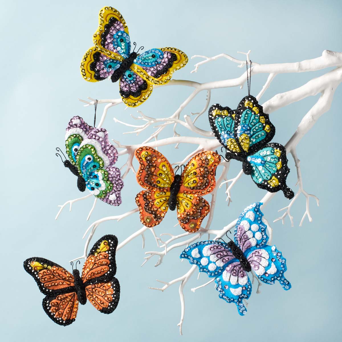 Bucilla ® Seasonal - Felt - Ornament Kits - Butterfly Garden - 89488E