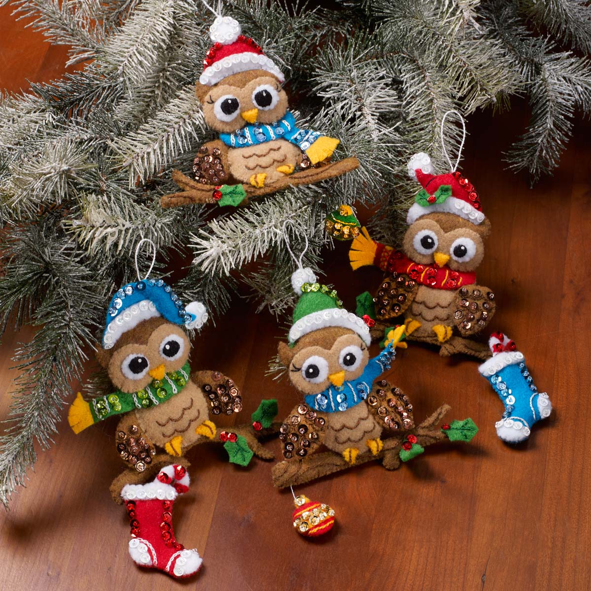 Bucilla ® Seasonal - Felt - Ornament Kits - Christmas Owl - 89462E