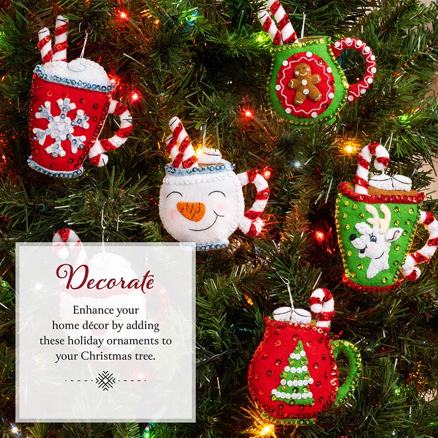 Bucilla ® Seasonal - Felt - Ornament Kits - Cozy Christmas - 89639E