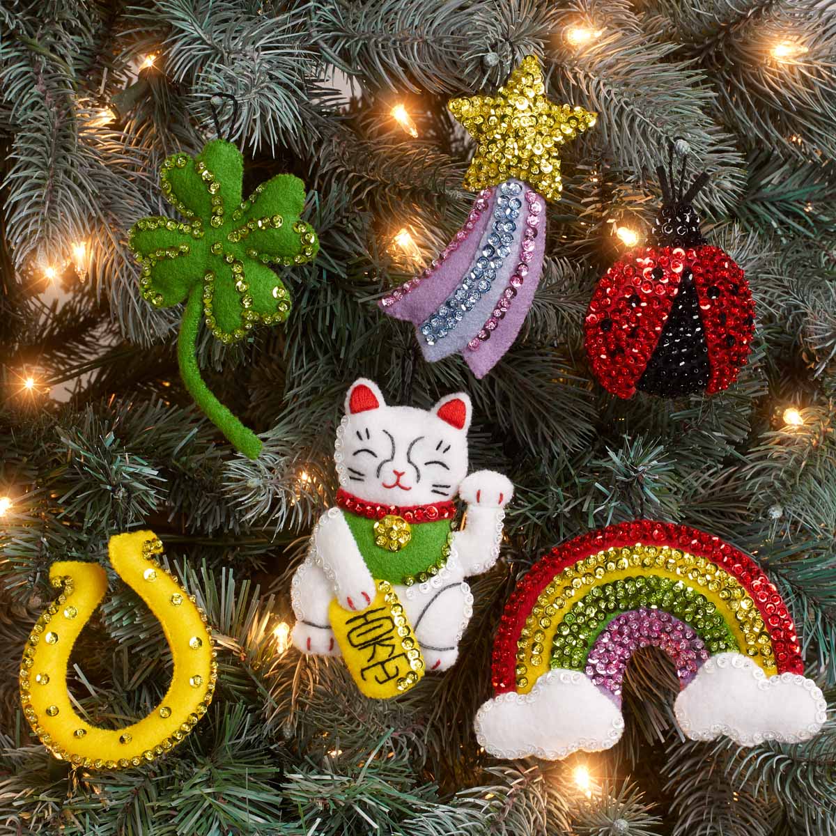 Bucilla ® Seasonal - Felt - Ornament Kits - Feeling Lucky - 89277E