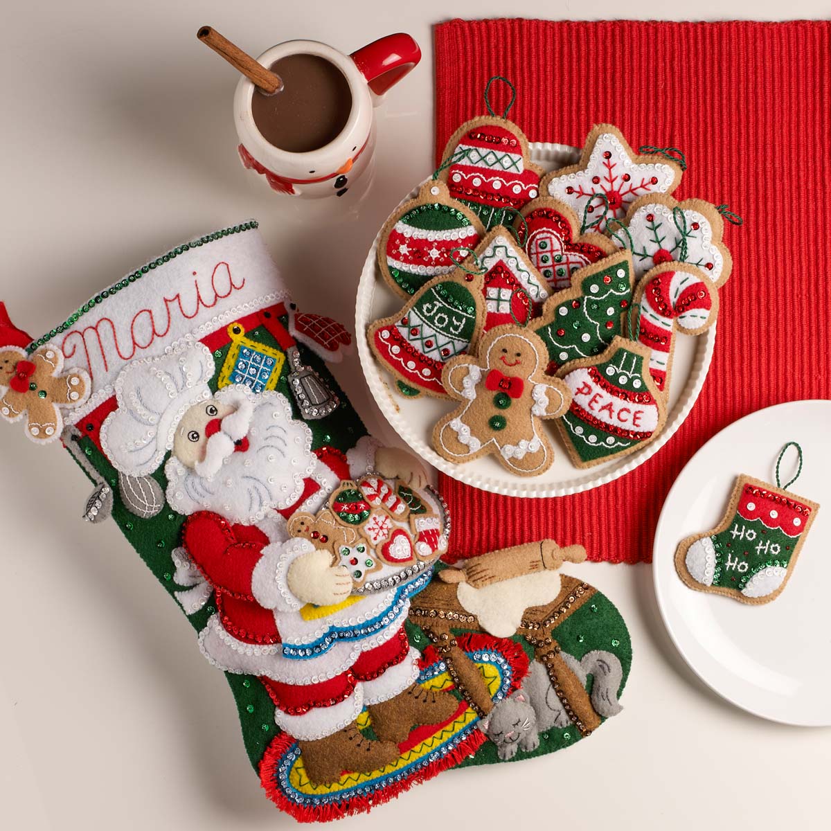 Bucilla ® Seasonal - Felt - Ornament Kits - Gingerbread Santa - 89301E