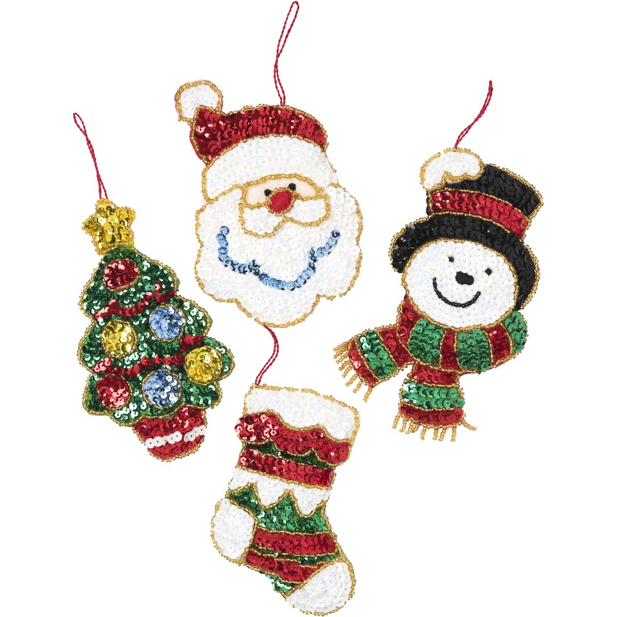 Bucilla ® Seasonal - Felt - Ornament Kits - Glitz Santa - 89263E