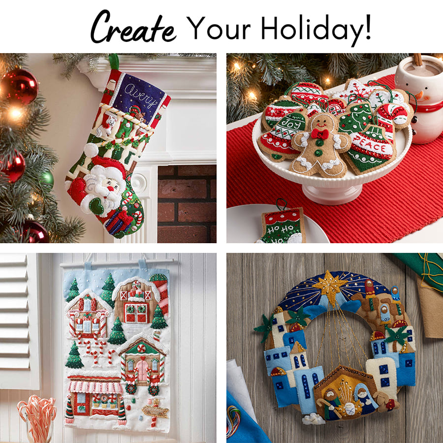 Bucilla ® Seasonal - Felt - Ornament Kits - Holiday Dreaming - 89575E