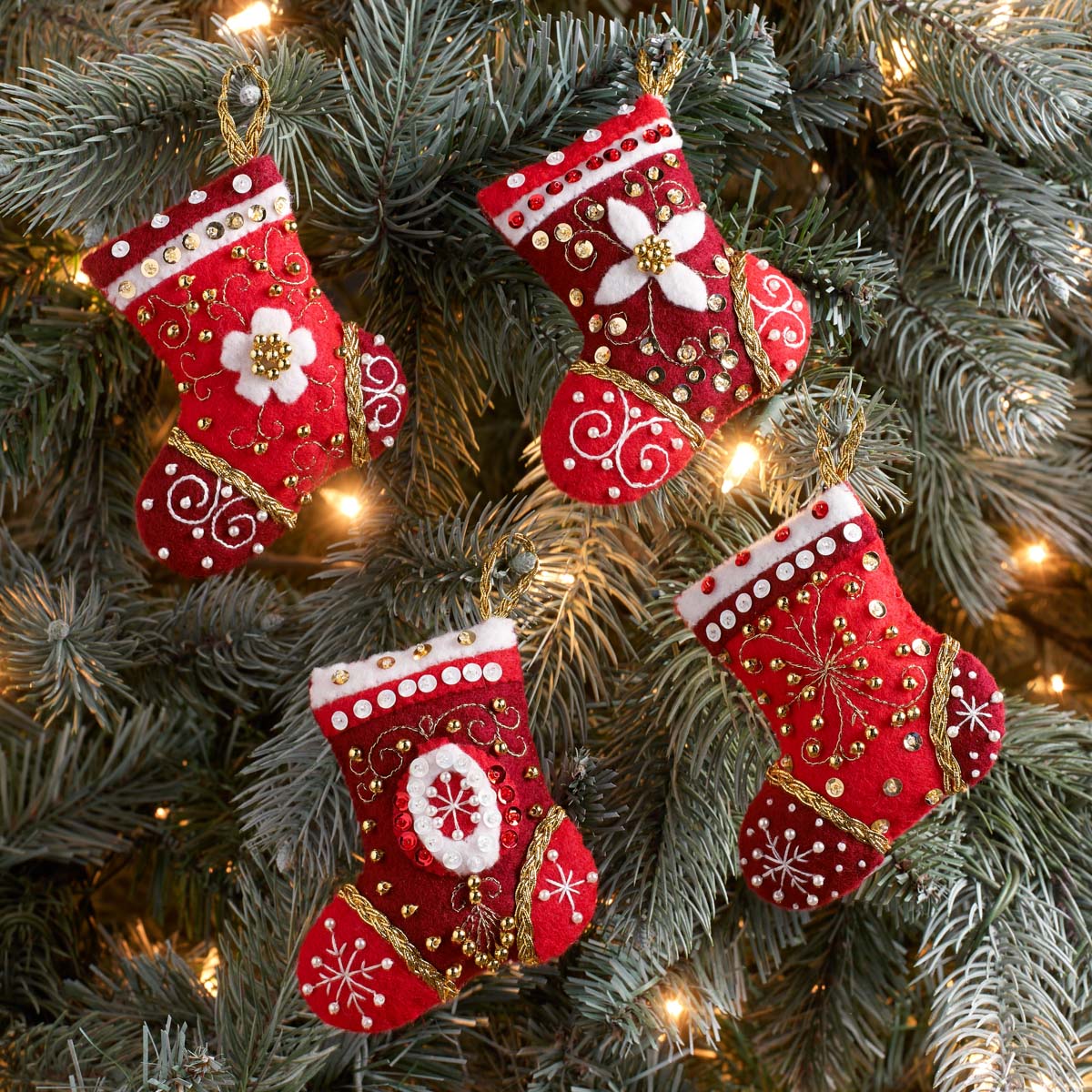 Bucilla ® Seasonal - Felt - Ornament Kits - Holiday Elegance - 89077E