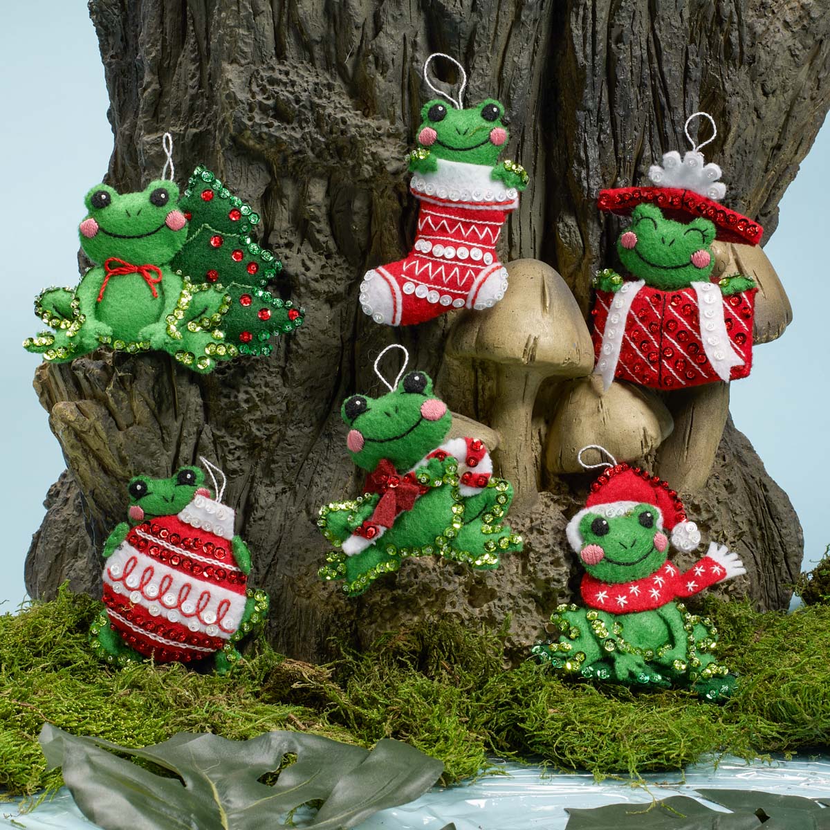 Bucilla ® Seasonal - Felt - Ornament Kits - Hoppy Holidays - 89468E