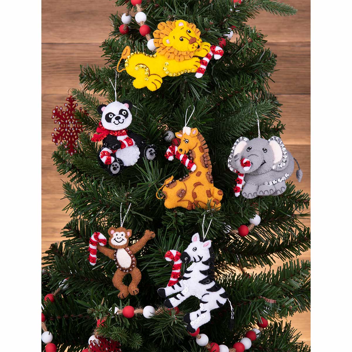 Bucilla ® Seasonal - Felt - Ornament Kits - Jungle Santa - 89268E