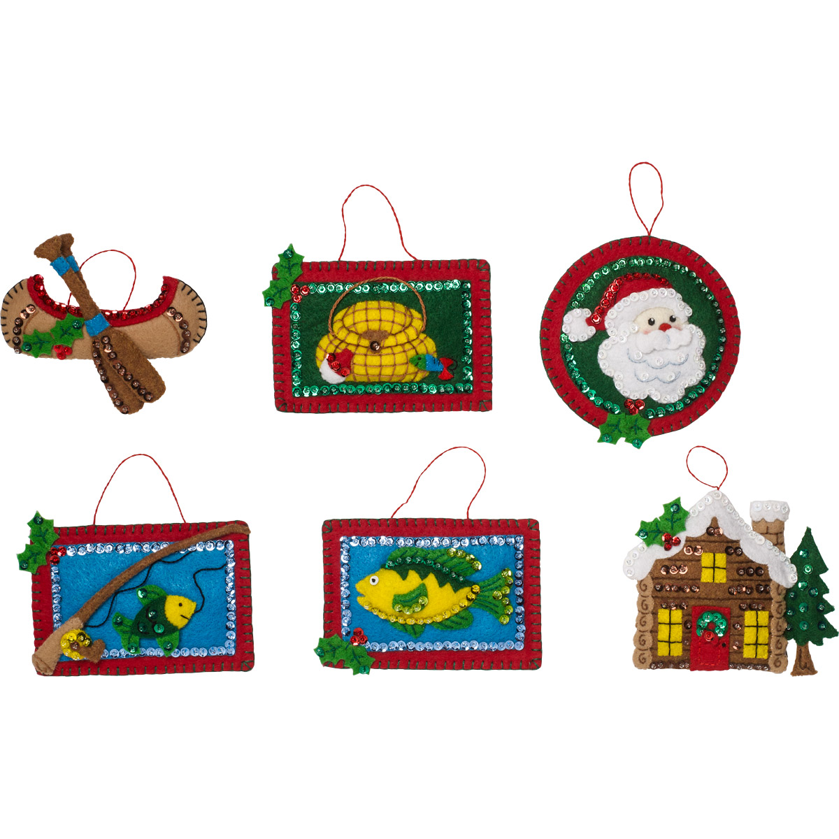Bucilla ® Seasonal - Felt - Ornament Kits - Lodge Santa - 86953E