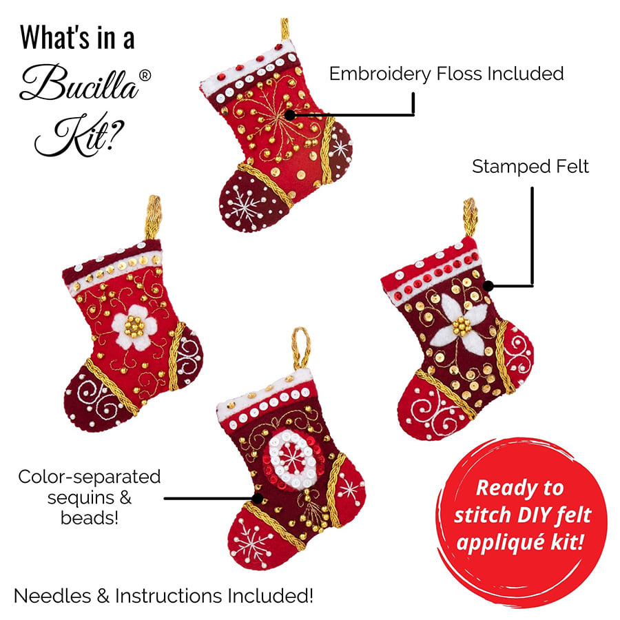 Bucilla ® Seasonal - Felt - Ornament Kits - Our Holiday Home - 89570E