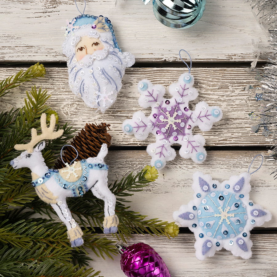 Bucilla ® Seasonal - Felt - Ornament Kits - Winter Wonderland - 89520E