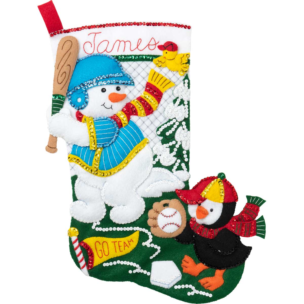 Bucilla ® Seasonal - Felt - Stocking Kits - Baseball Snowman - 86933E