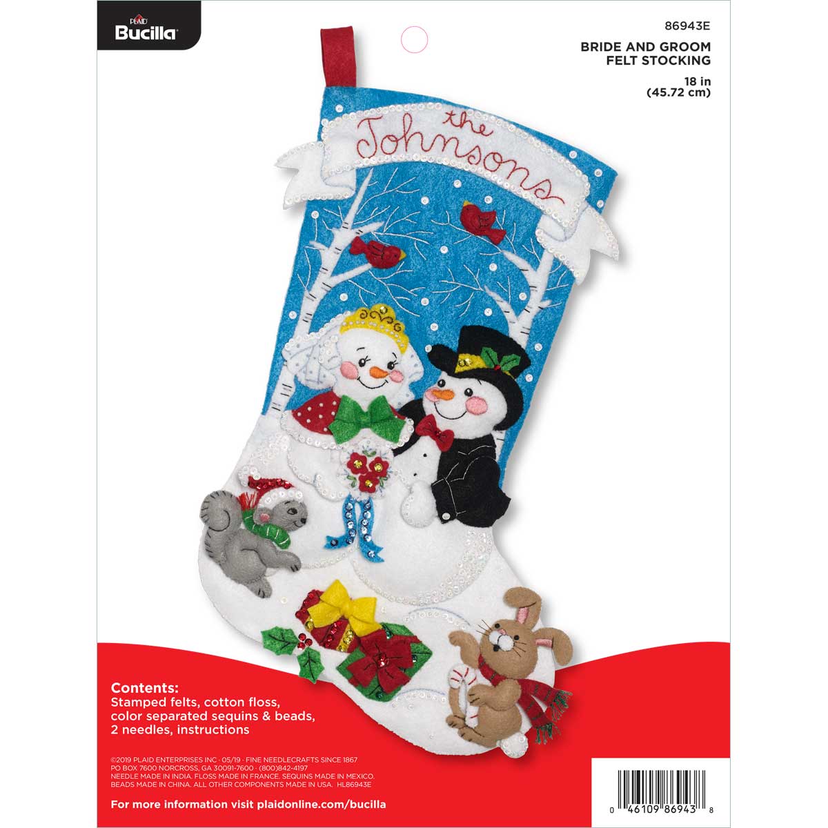 Bucilla ® Seasonal - Felt - Stocking Kits - Bride and Groom - 86943E