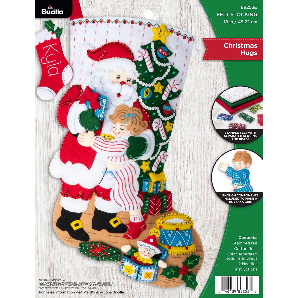 Bucilla ® Seasonal - Felt - Stocking Kits - Christmas Hugs - 89253E