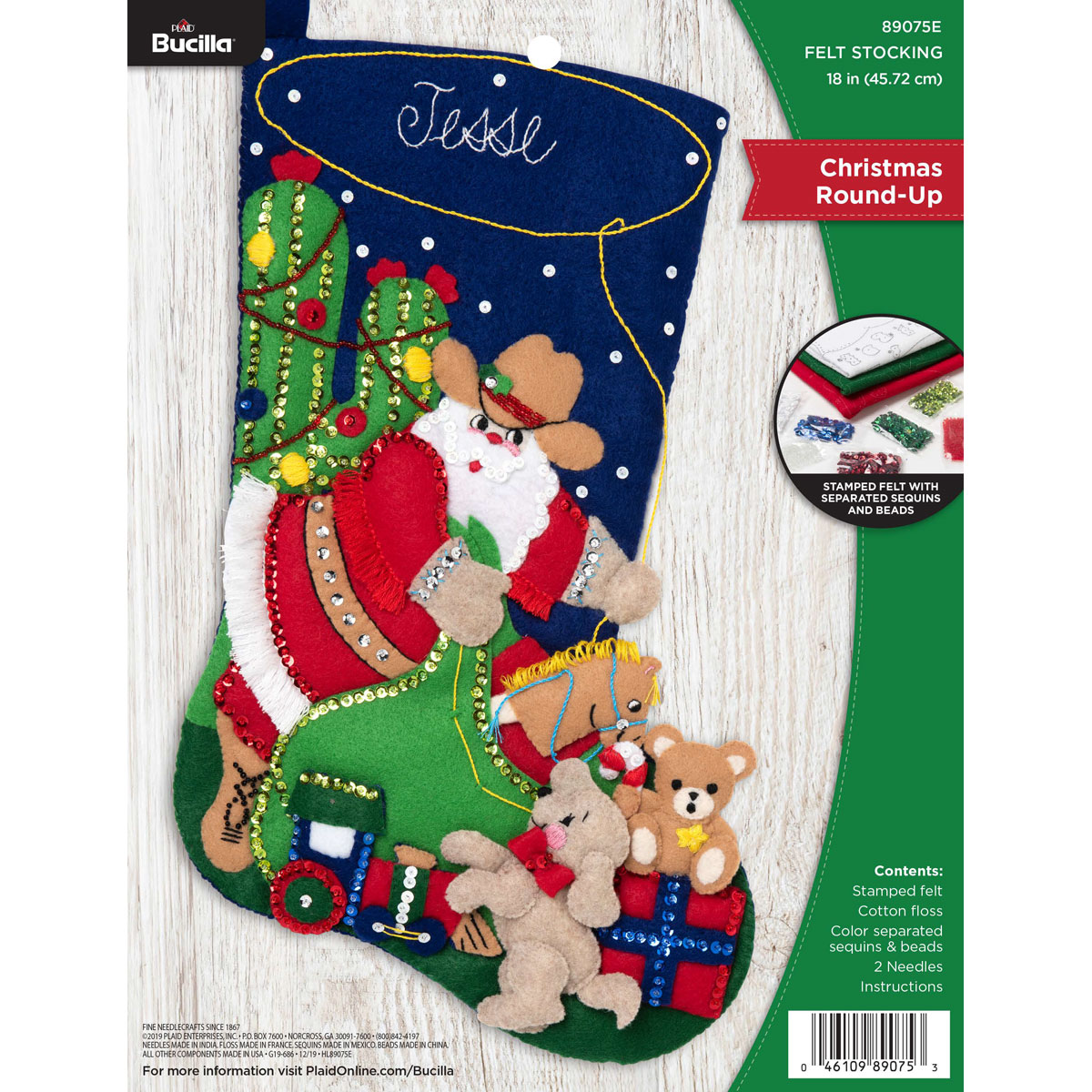 Bucilla ® Seasonal - Felt - Stocking Kits - Christmas Round-Up - 89075E