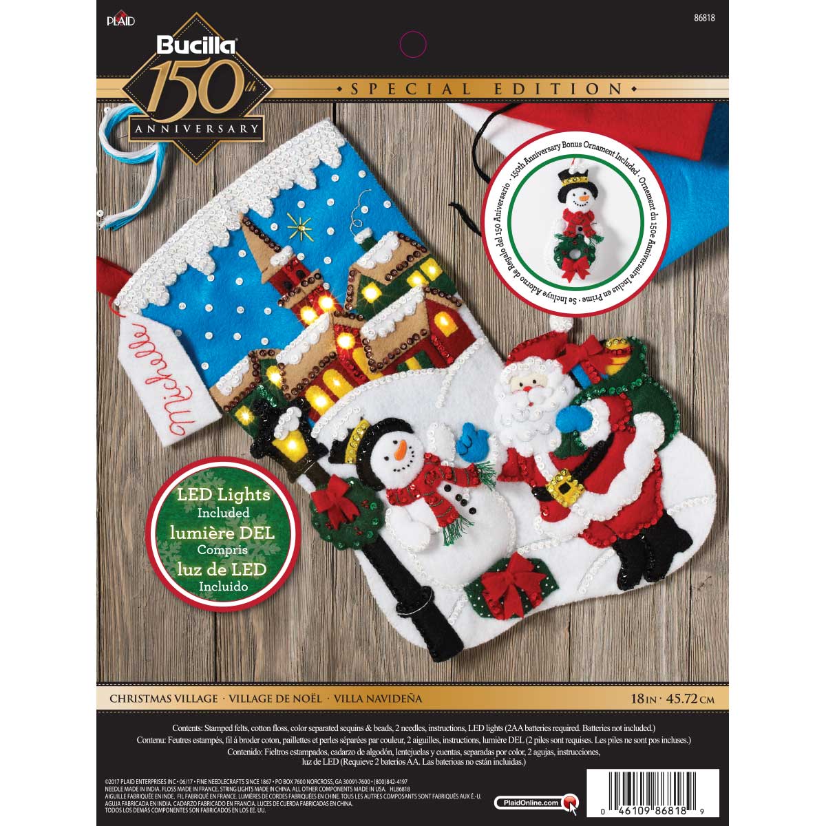 Bucilla ® Seasonal - Felt - Stocking Kits - Christmas Village - 86818