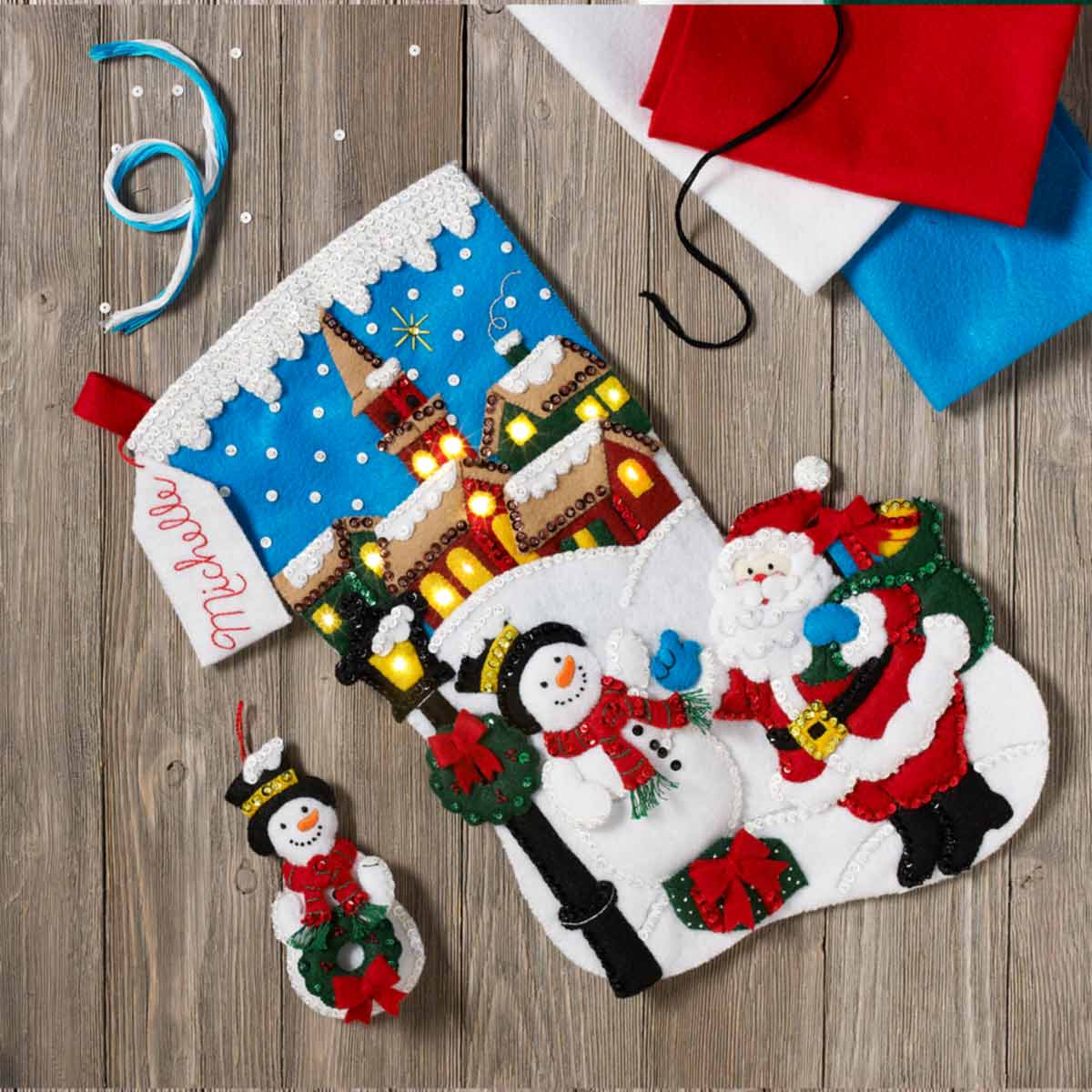 Bucilla ® Seasonal - Felt - Stocking Kits - Christmas Village - 86818