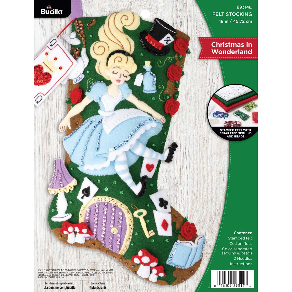 Bucilla ® Seasonal - Felt - Stocking Kits - Christmas in Wonderland - 89314E