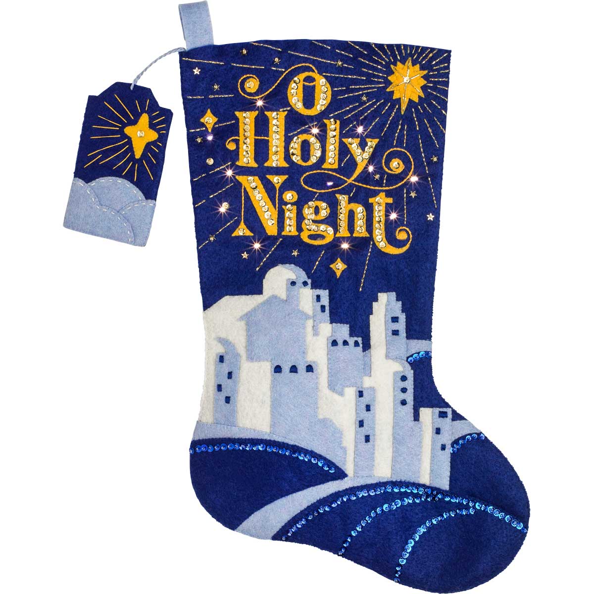 Bucilla ® Seasonal - Felt - Stocking Kits - DaySpring - O Holy Night with Lights - 86888E