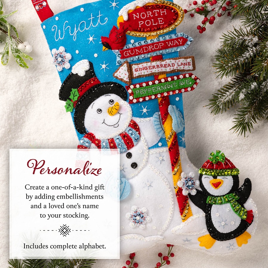Bucilla ® Seasonal - Felt - Stocking Kits - Destination North Pole - 89594E