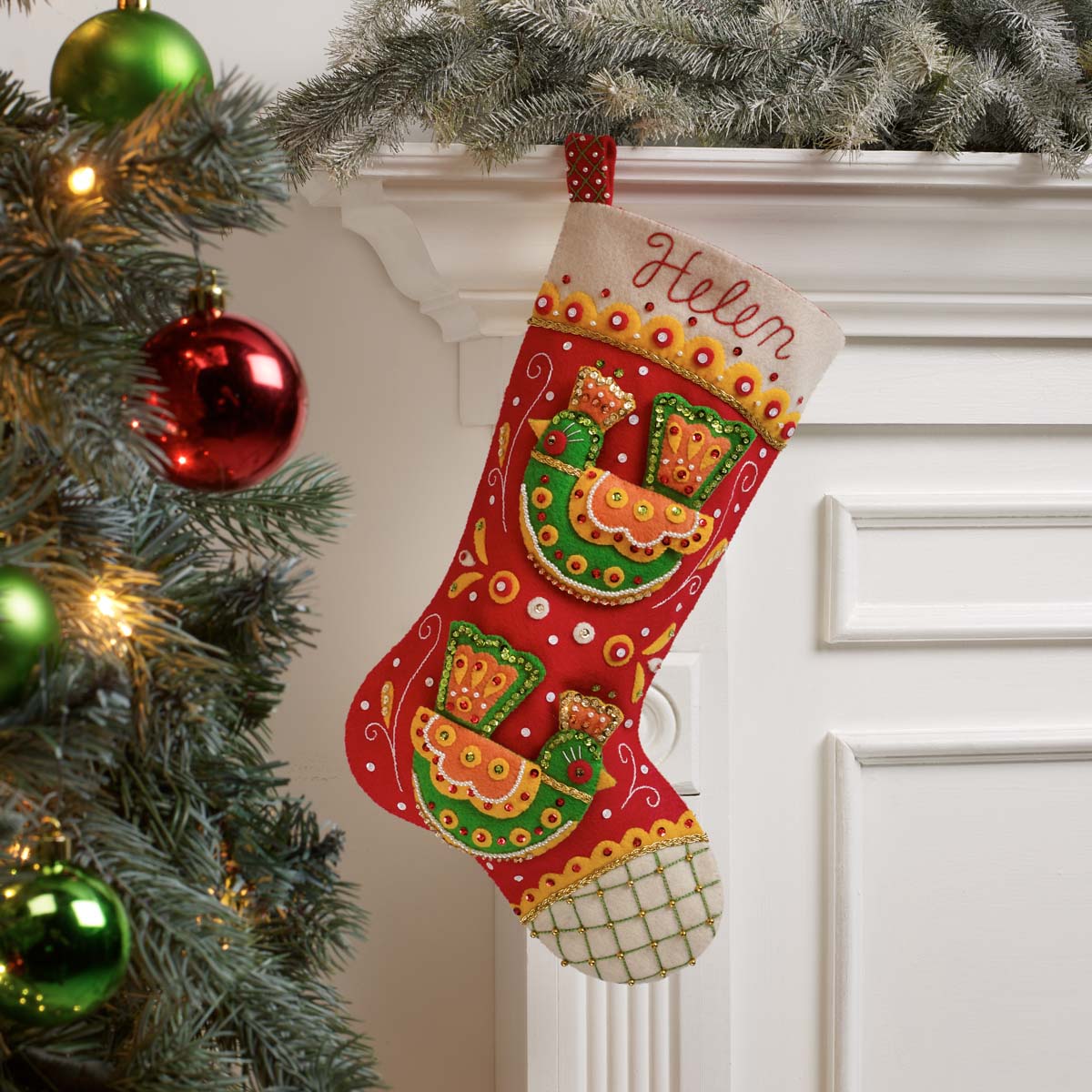 Bucilla ® Seasonal - Felt - Stocking Kits - Festive Birds - 89448E