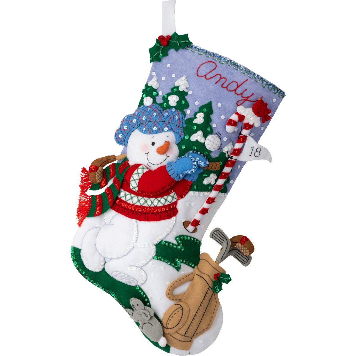 Bucilla ® Seasonal - Felt - Stocking Kits - Golfing Snowman - 89474E