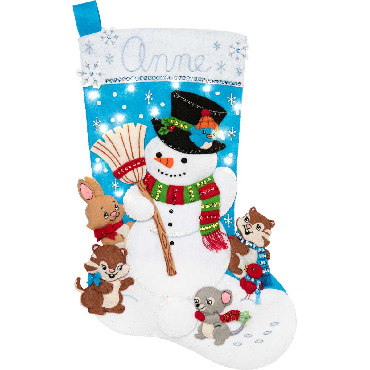 Bucilla ® Seasonal - Felt - Stocking Kits - Hallmark - Snow Much Fun with Lights - 86880