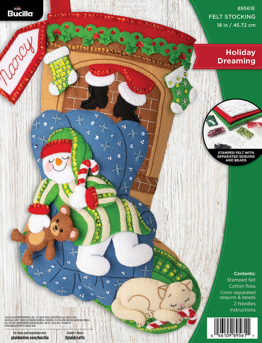 Bucilla ® Seasonal - Felt - Stocking Kits - Holiday Dreaming - 89561E