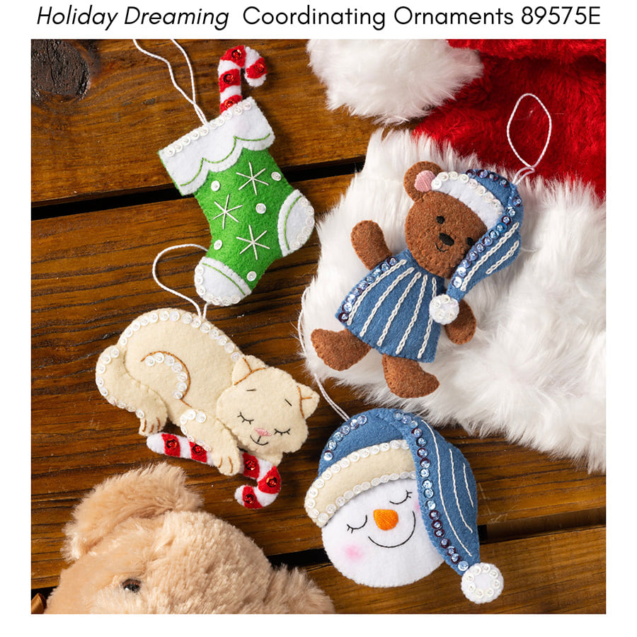 Bucilla ® Seasonal - Felt - Stocking Kits - Holiday Dreaming - 89561E