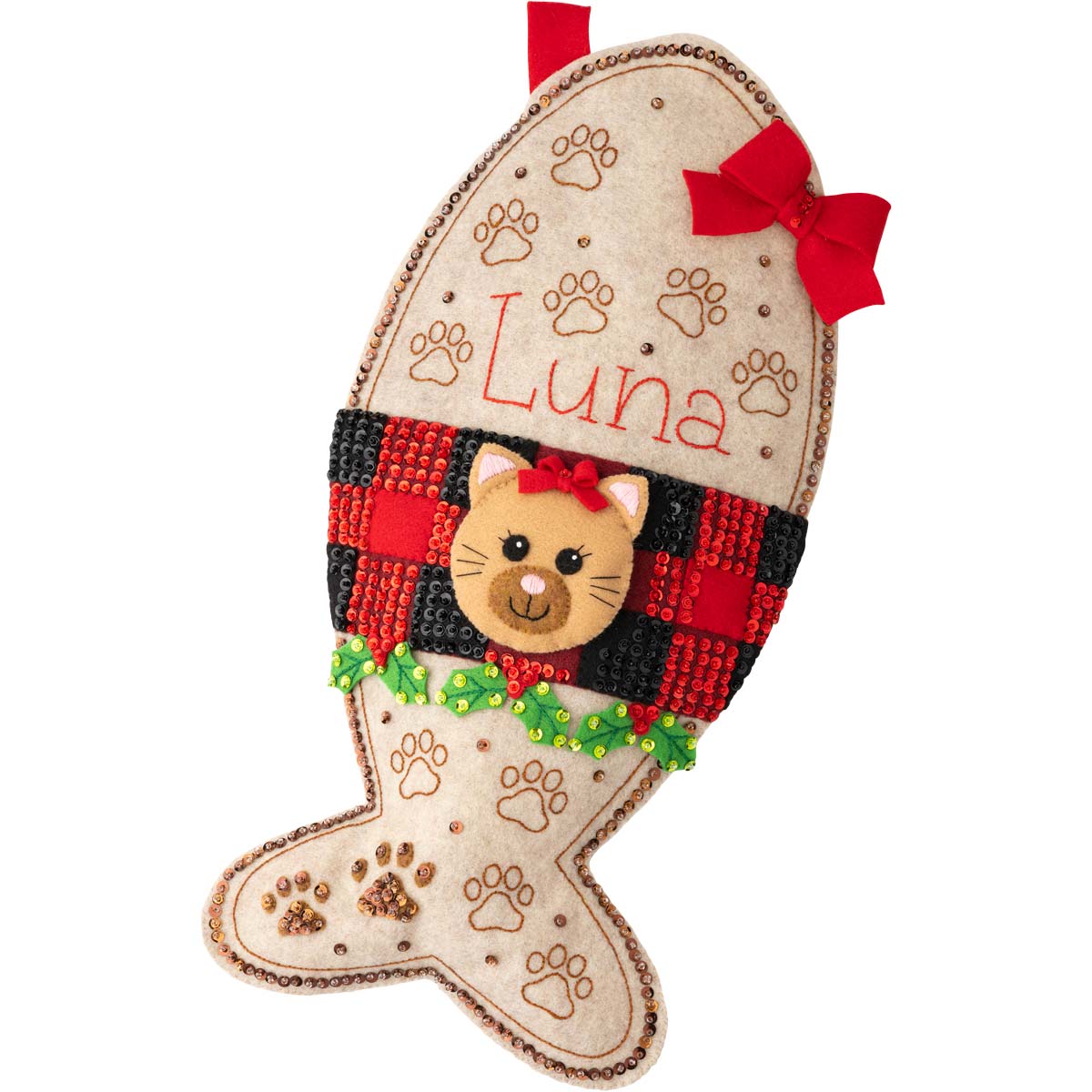 Bucilla ® Seasonal - Felt - Stocking Kits - Kitty Treat - 89327E