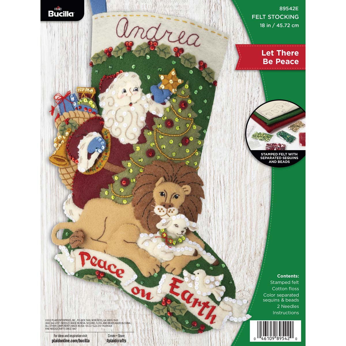 Bucilla ® Seasonal - Felt - Stocking Kits - Let There Be Peace - 89542E