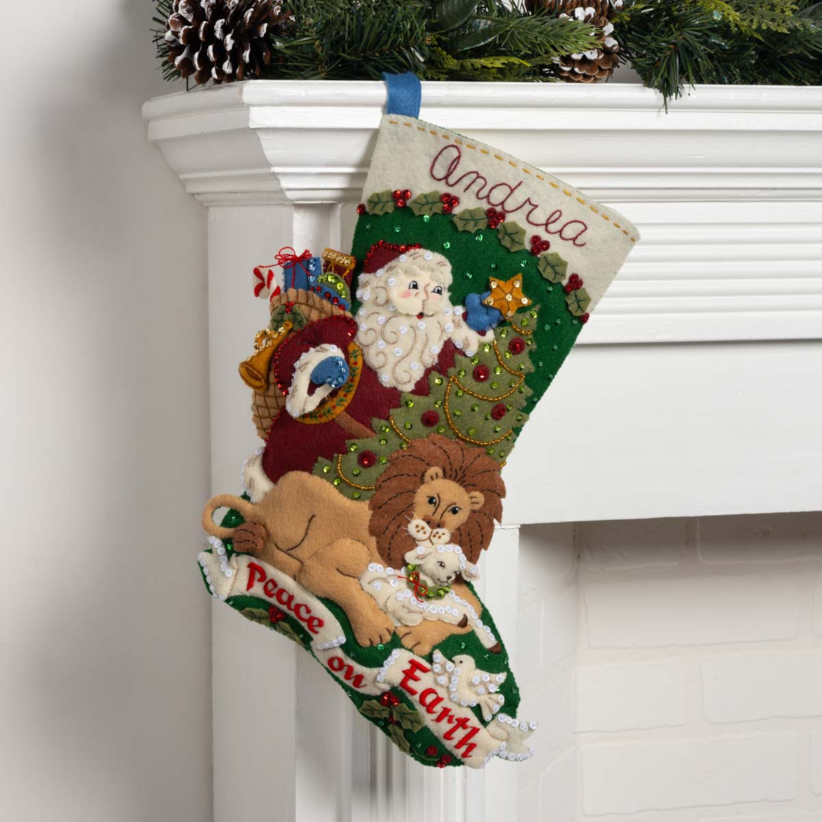 Bucilla ® Seasonal - Felt - Stocking Kits - Let There Be Peace - 89542E