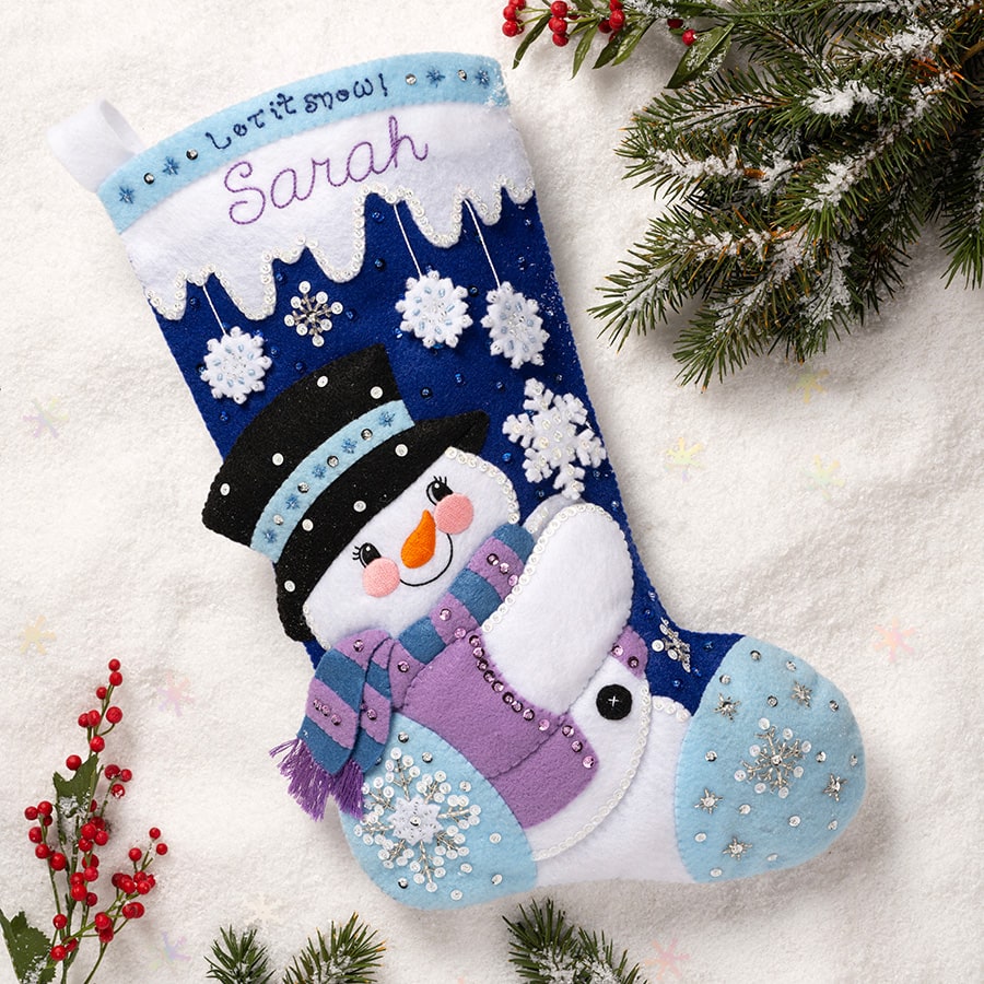 Bucilla ® Seasonal - Felt - Stocking Kits - Let it Snow - 89584E