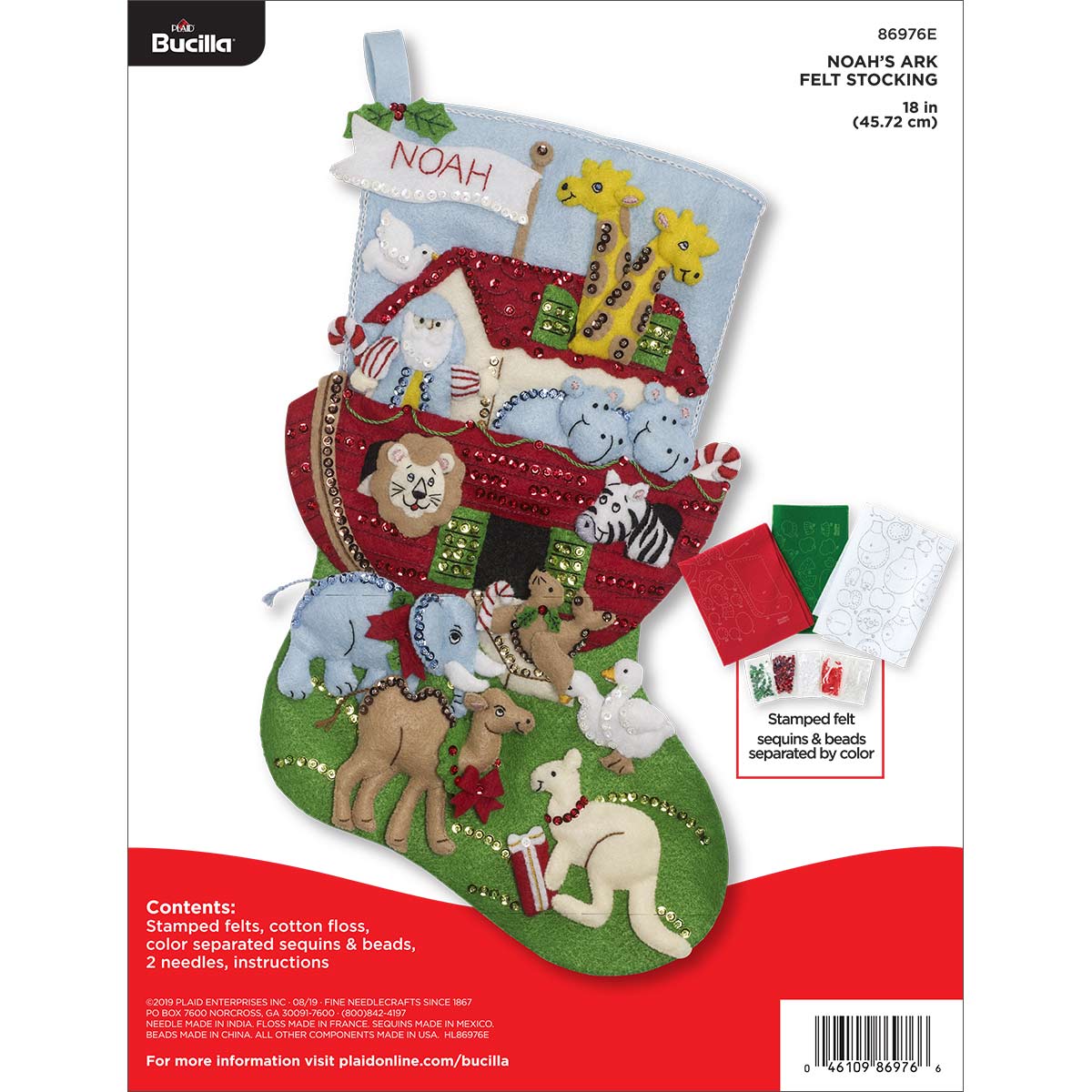 Bucilla ® Seasonal - Felt - Stocking Kits - Noah's Ark - 86976E