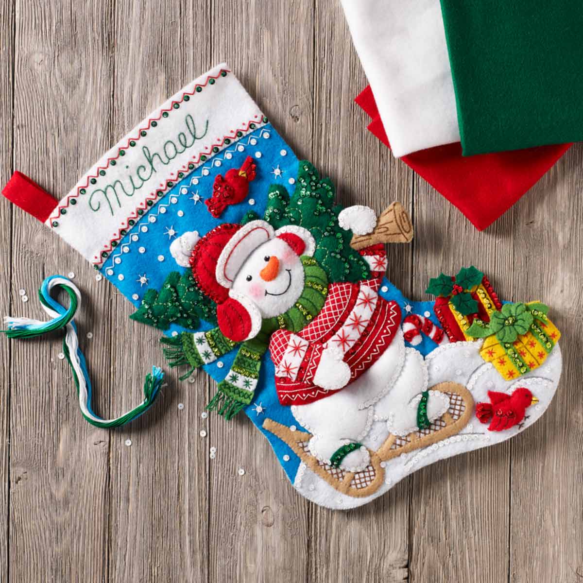 Bucilla ® Seasonal - Felt - Stocking Kits - Nordic Snowman - 86817